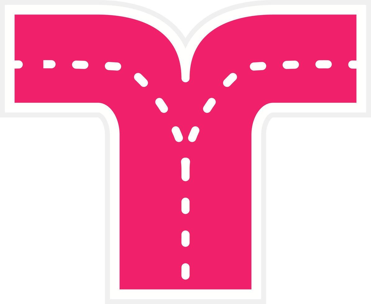 Road Split Vector Icon Style