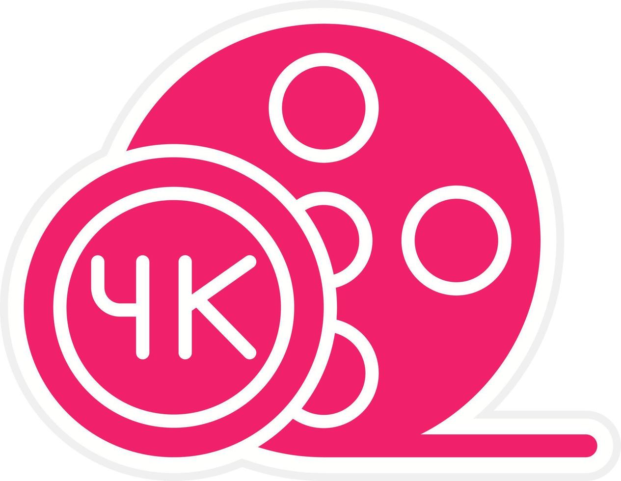 4k Film Vector Icon Style