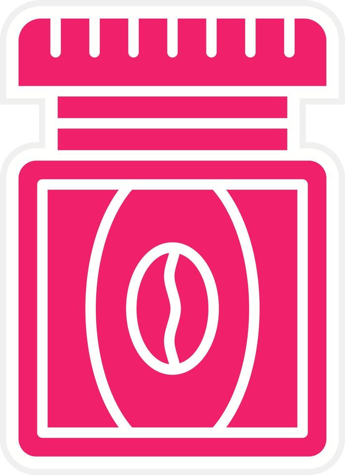 Coffee Jar Vector Icon Style