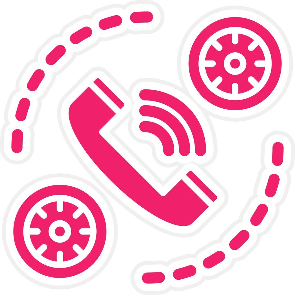 Call Time Vector Icon Style