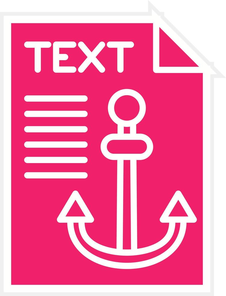 Anchor Text Vector Icon Style