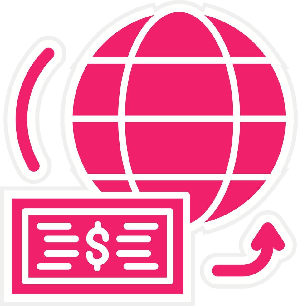 Send Money Overseas Vector Icon Style