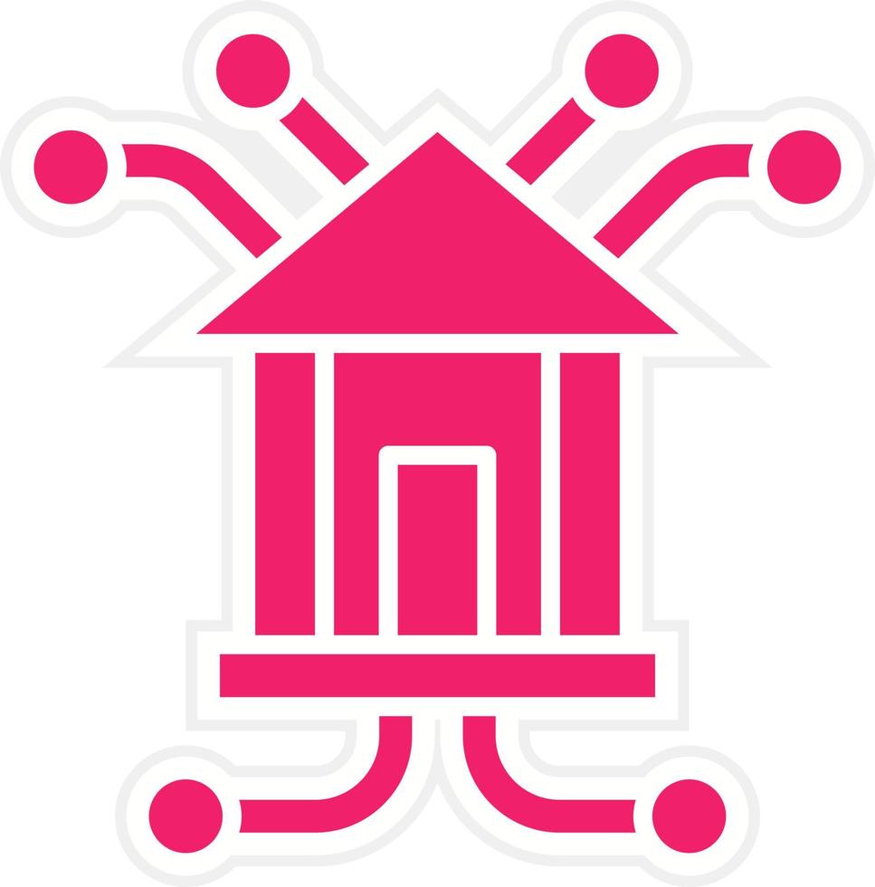 Branch Network Vector Icon Style