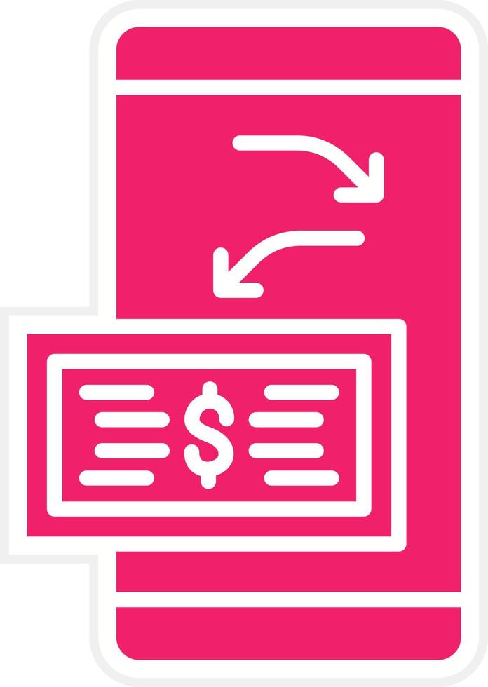 Money Transfer App Vector Icon Style