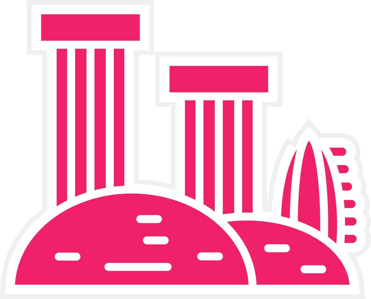 Desert Ruin Vector Icon Style