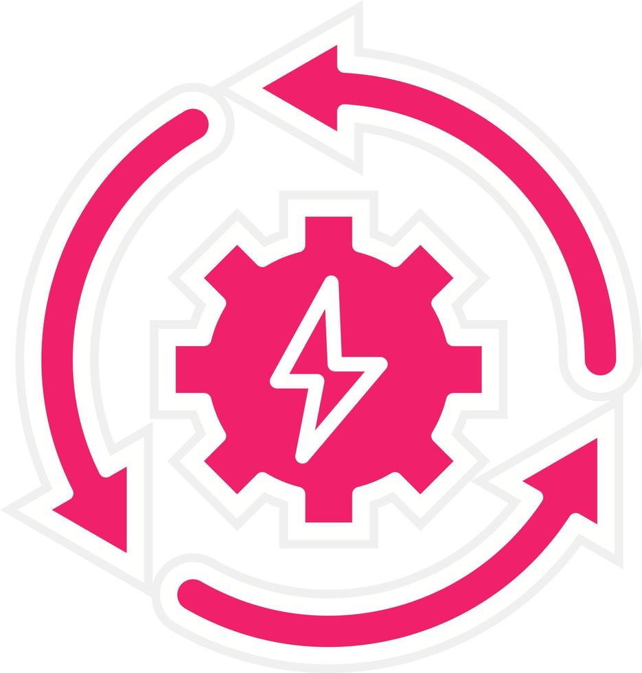 Recycle Energy Vector Icon Style