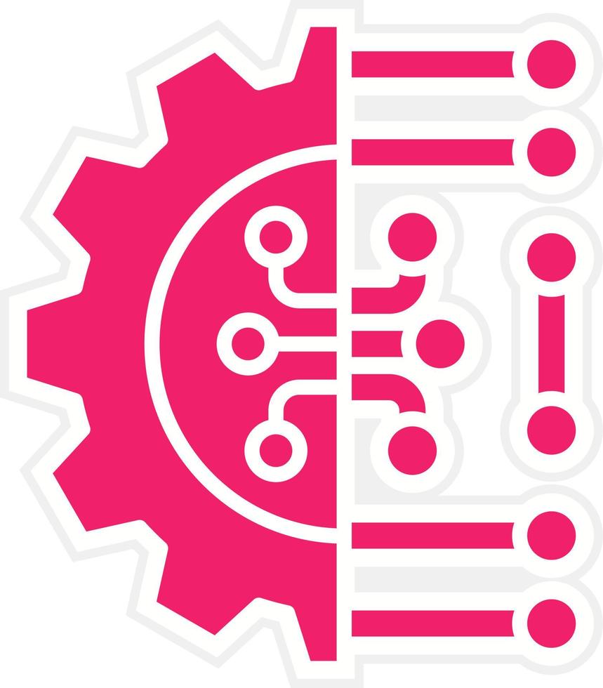 Machine Learning Vector Icon Style