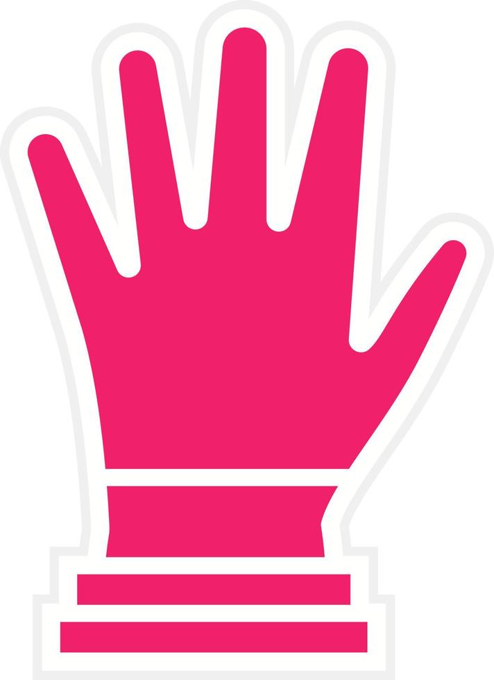 Exam Gloves Vector Icon Style