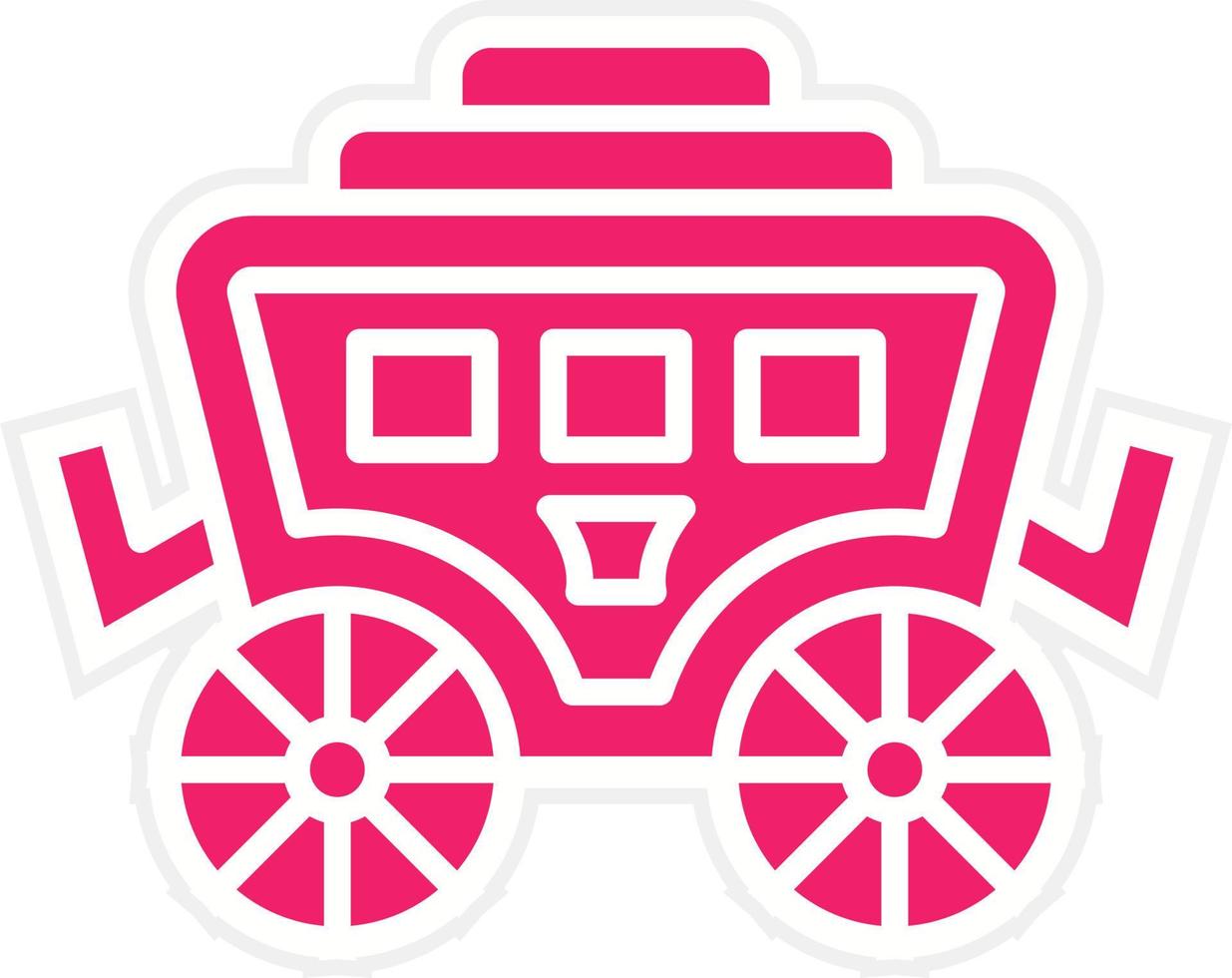 Desert Carriage Vector Icon Style
