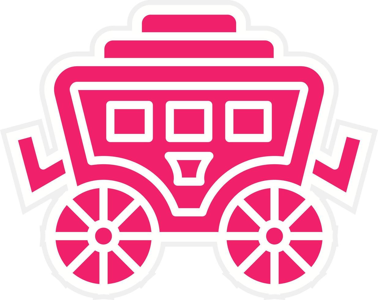 Desert Carriage Vector Icon Style