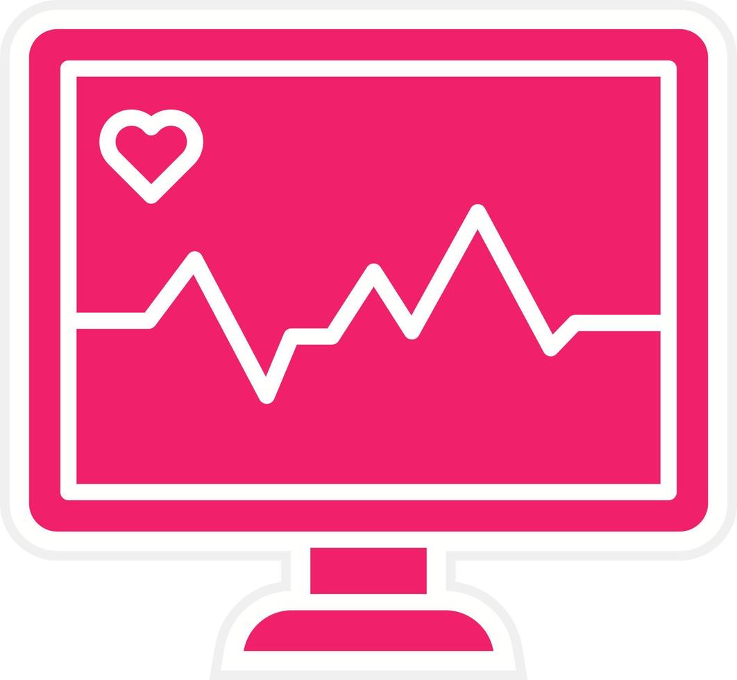 Heart Monitoring Vector Icon Style