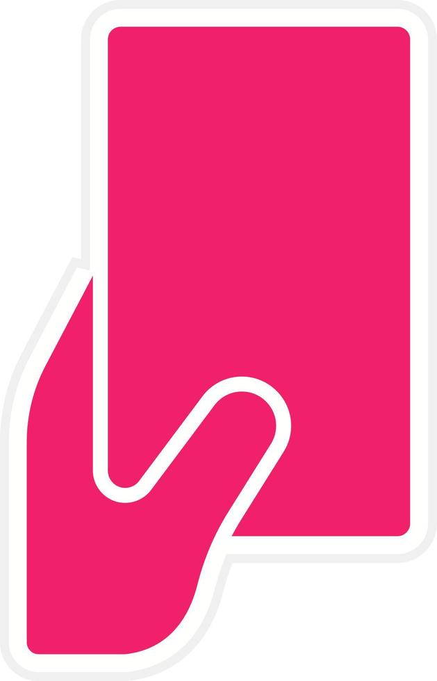 Yellow Card Vector Icon Style