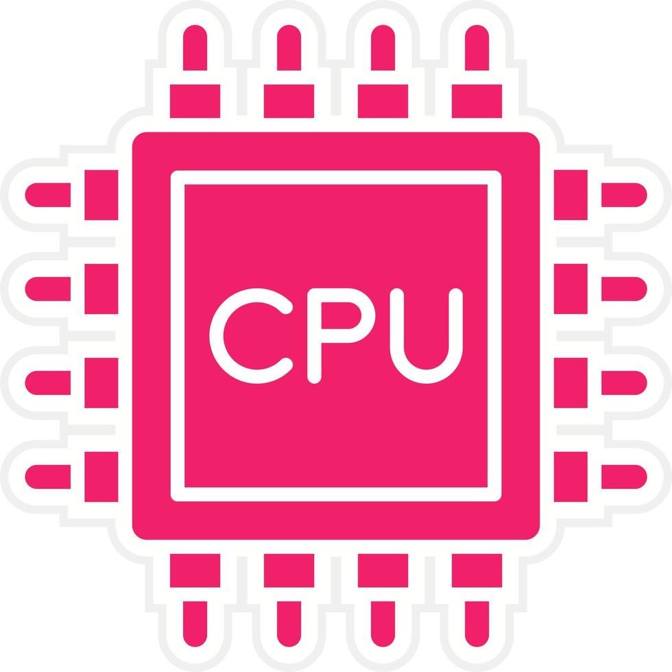 Processor Vector Icon Style
