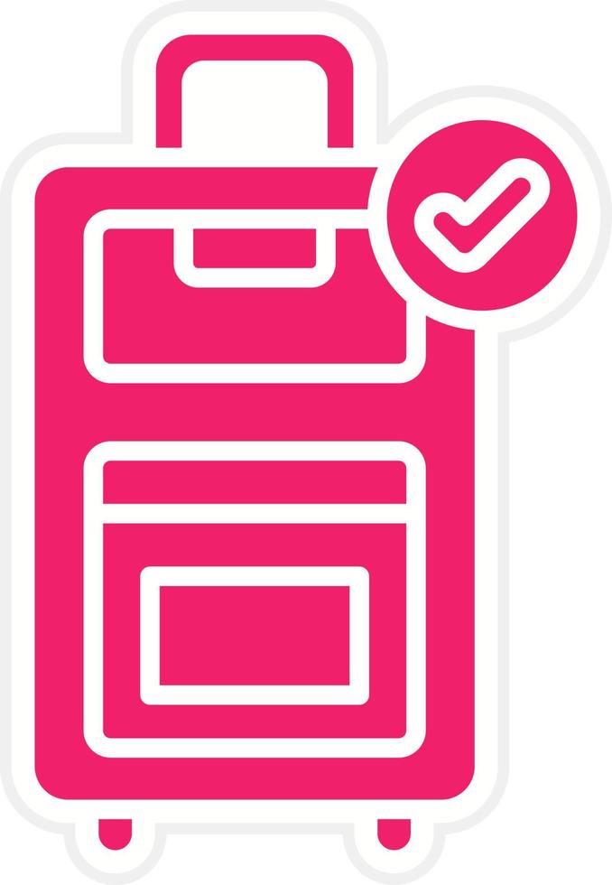 Checked Baggage Vector Icon Style