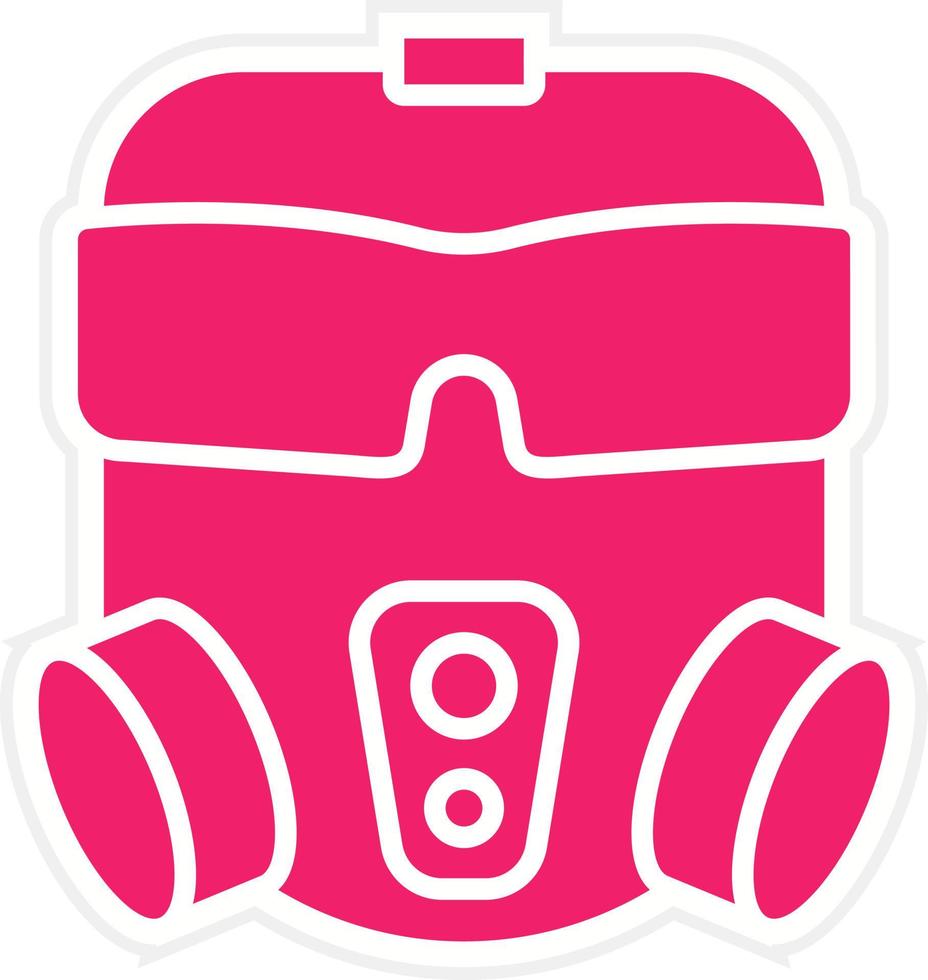 Gas Mask Vector Icon Style