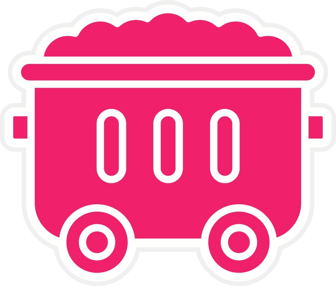 Mining Cart Vector Icon Style