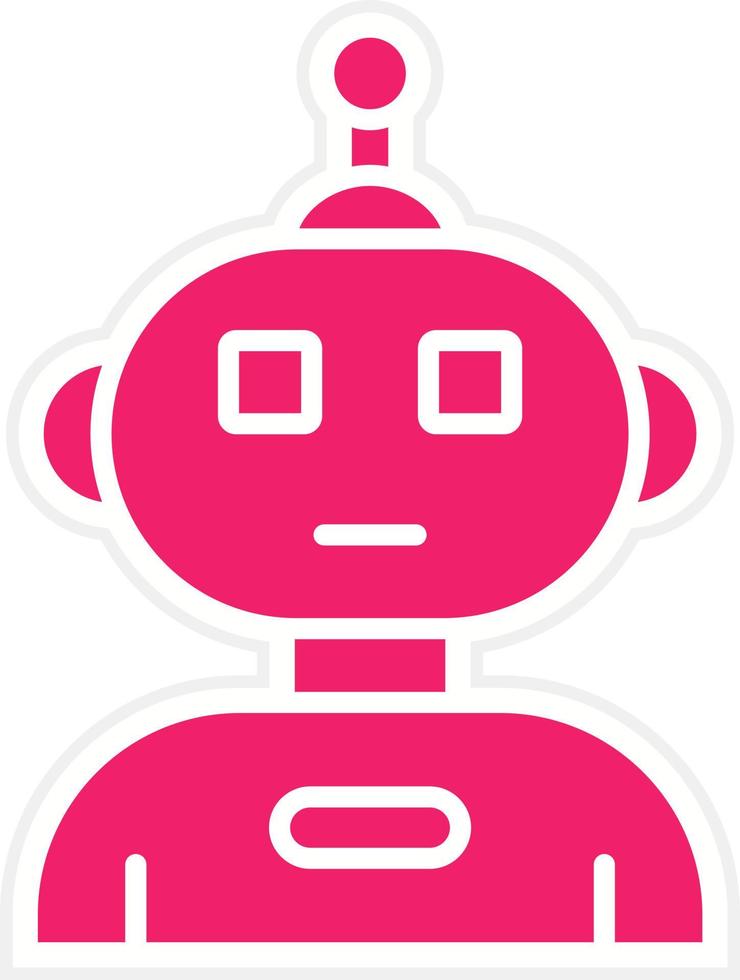 Humanoid Robot Vector Icon Style