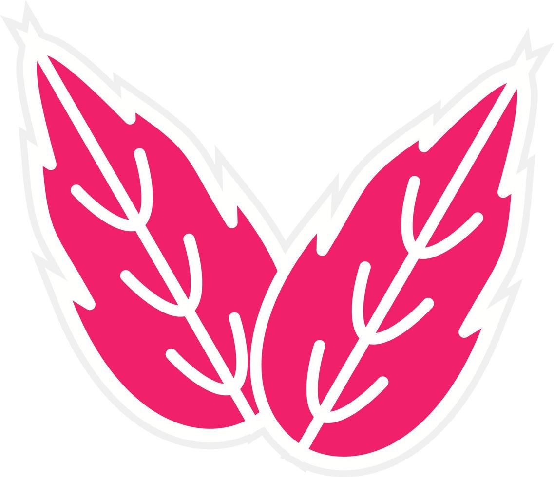Herb Leaf Vector Icon Style