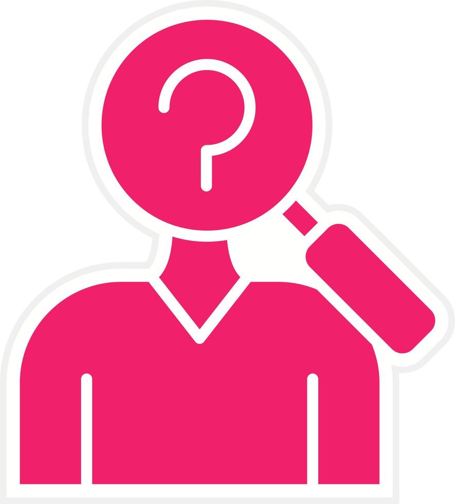 Missing Person Vector Icon Style