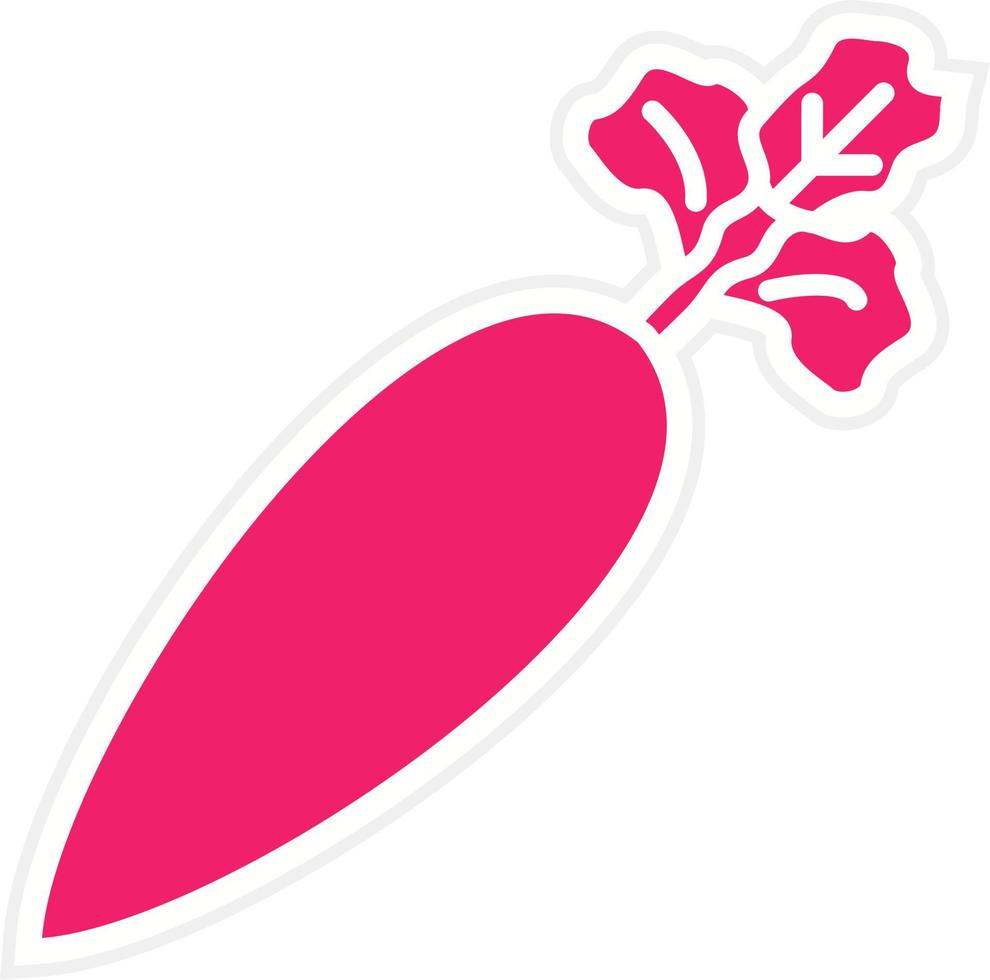 Radish Vector Icon Style