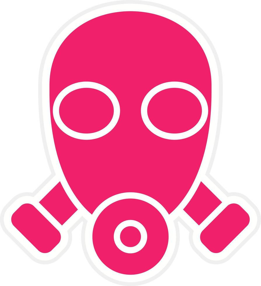 Gas Mask Vector Icon Style