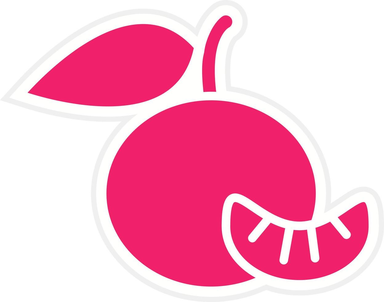 Tangerine Vector Icon Style