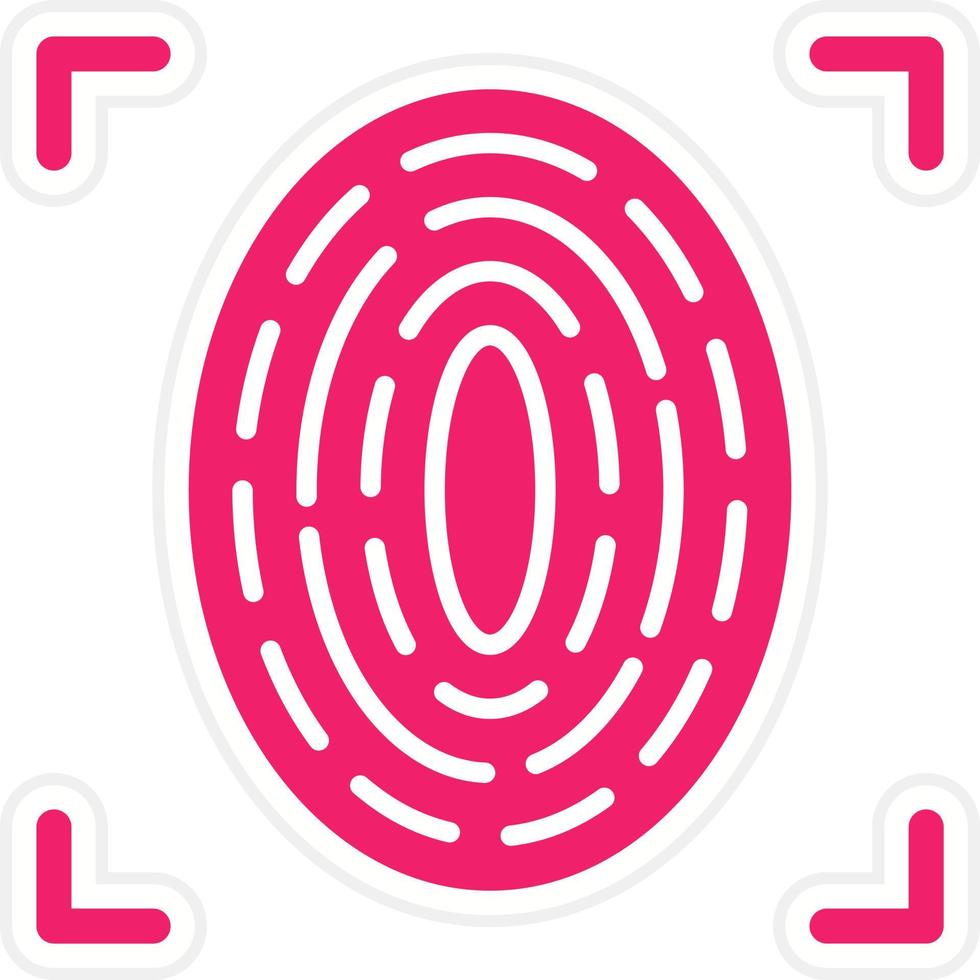 Fingerprint Scan Vector Icon Style