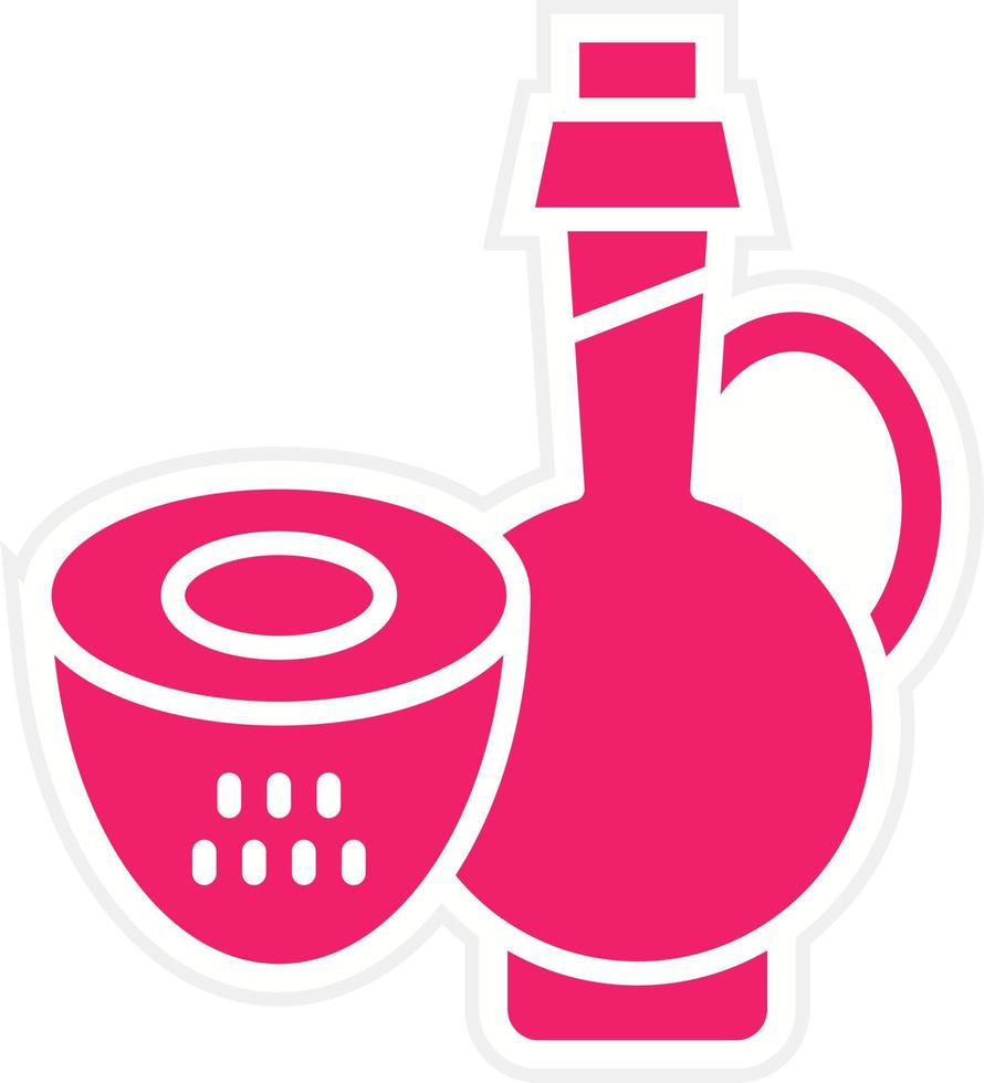 Coconut Oil Vector Icon Style