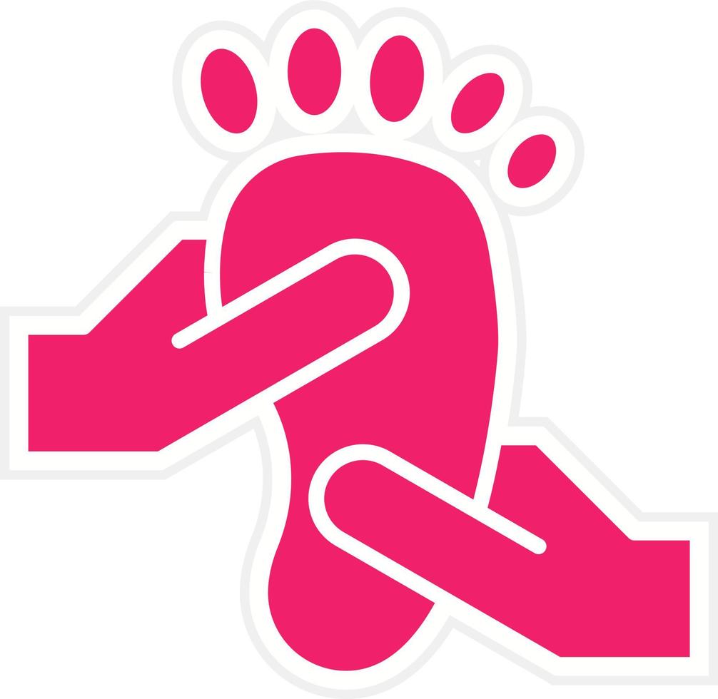 Foot Massage Vector Icon Style