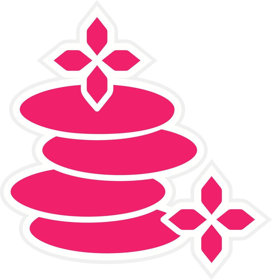 Hot Stone Vector Icon Style