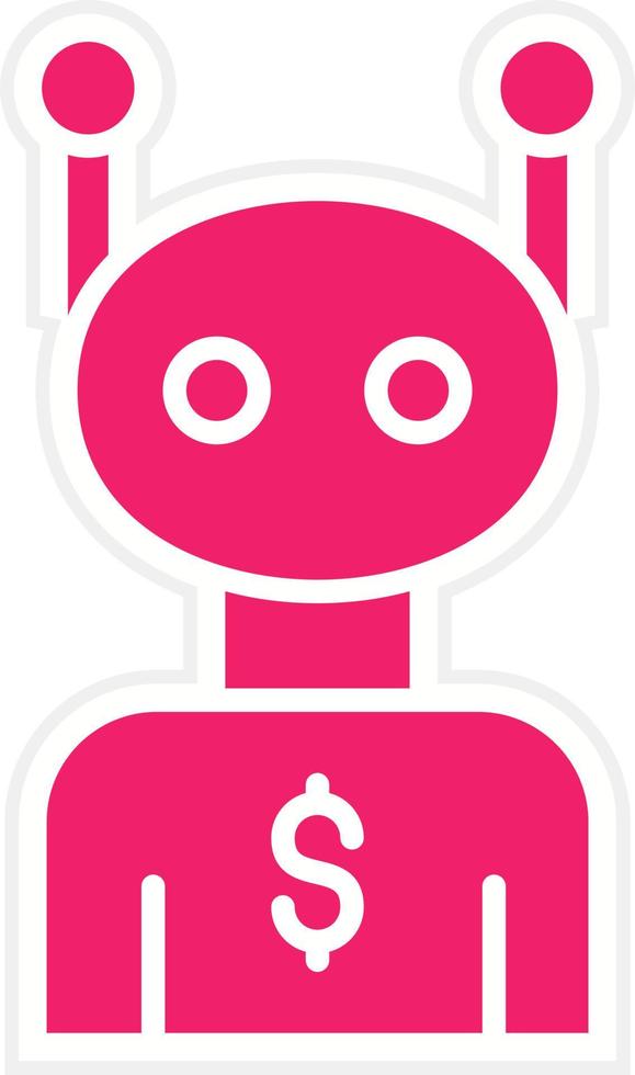 Robot Advisor Vector Icon Style
