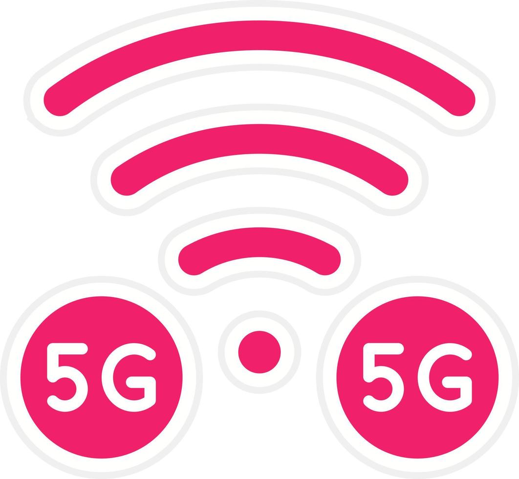 5G Network Vector Icon Style