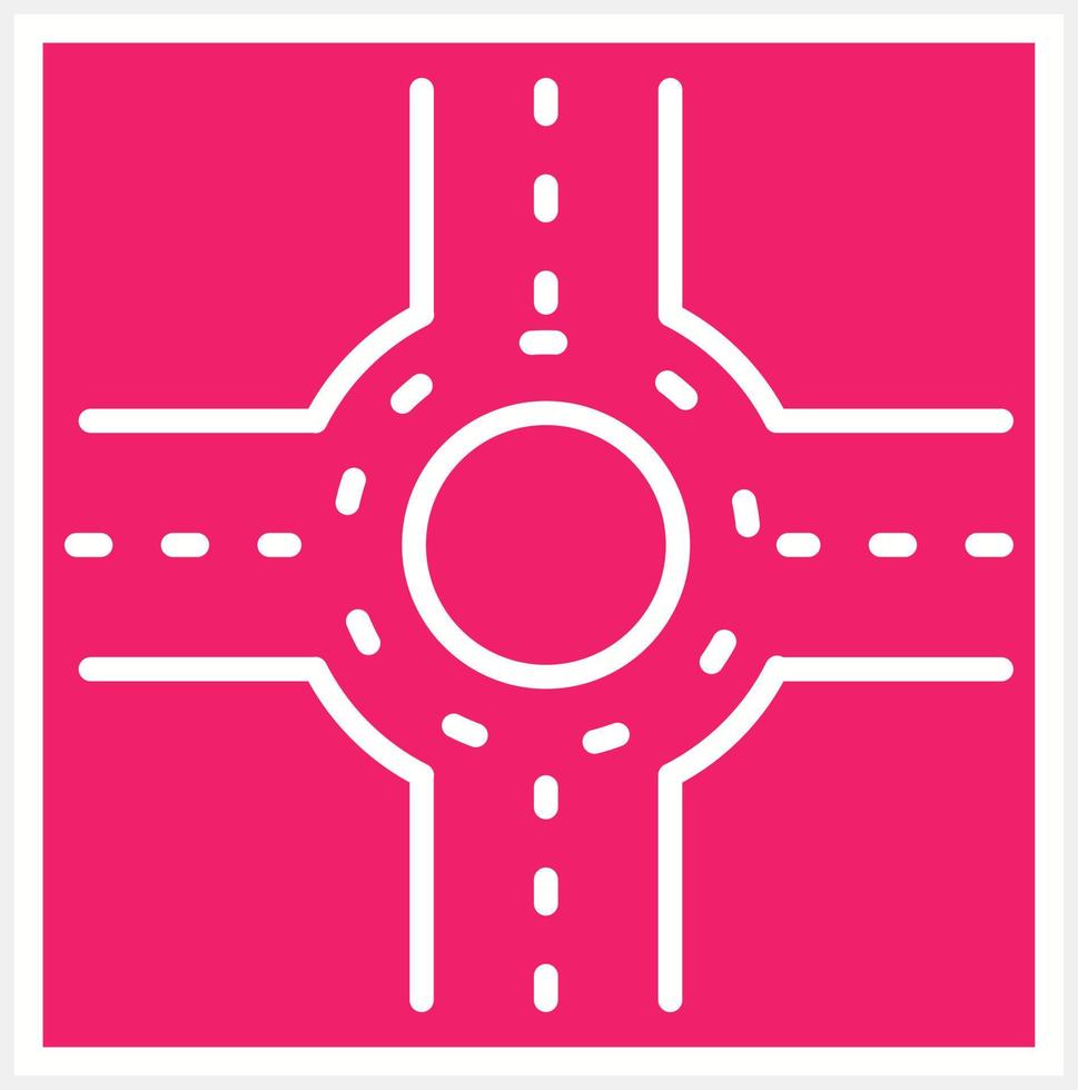 Roundabout Vector Icon Style