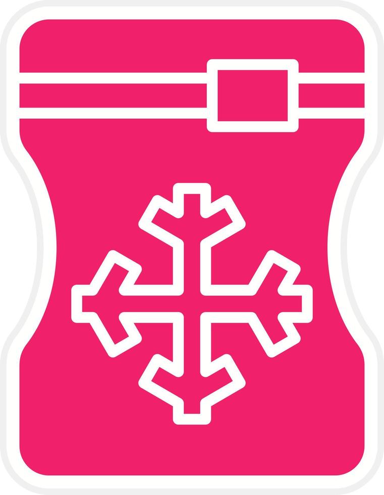 Ice Bag Vector Icon Style