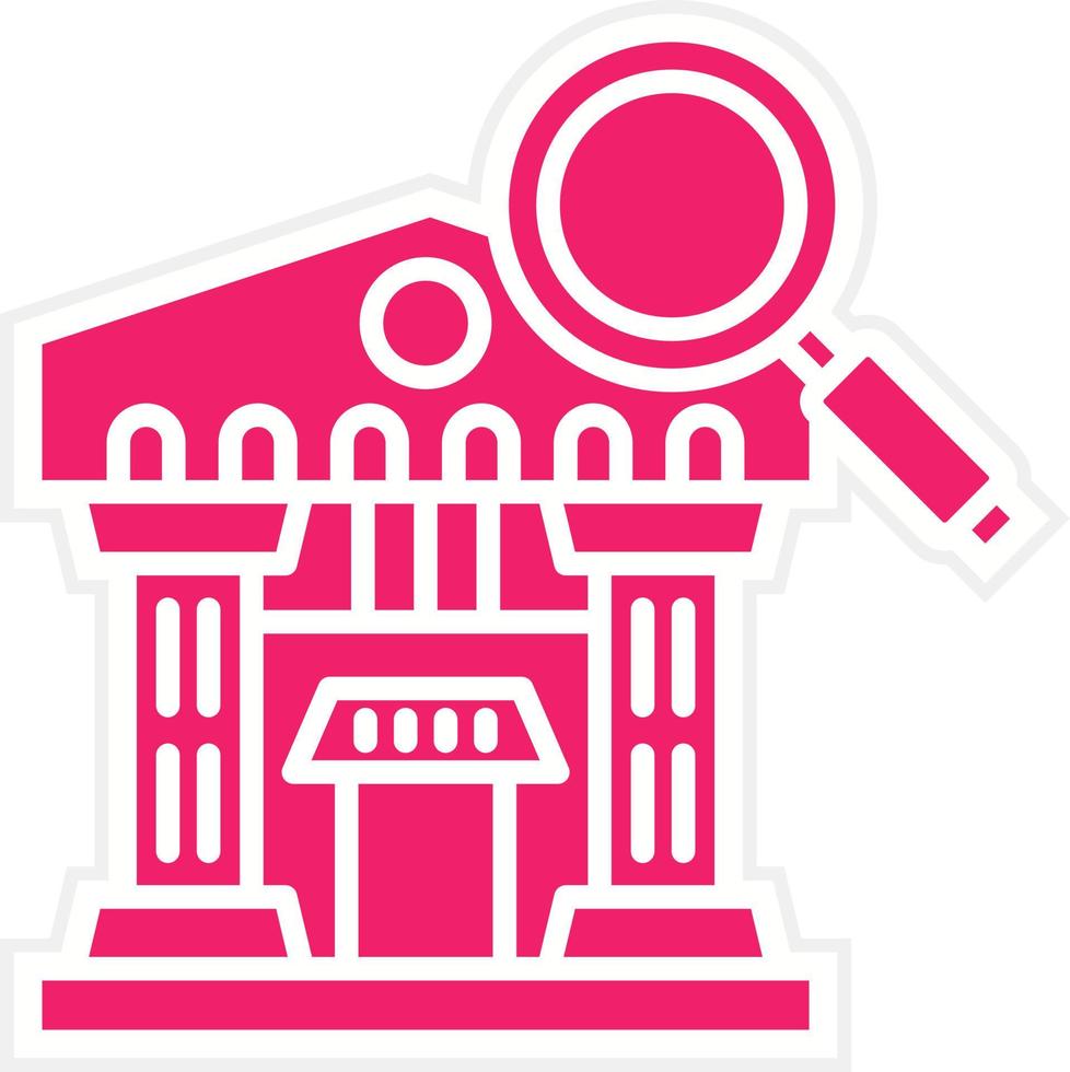 Explore The Museum Vector Icon Style