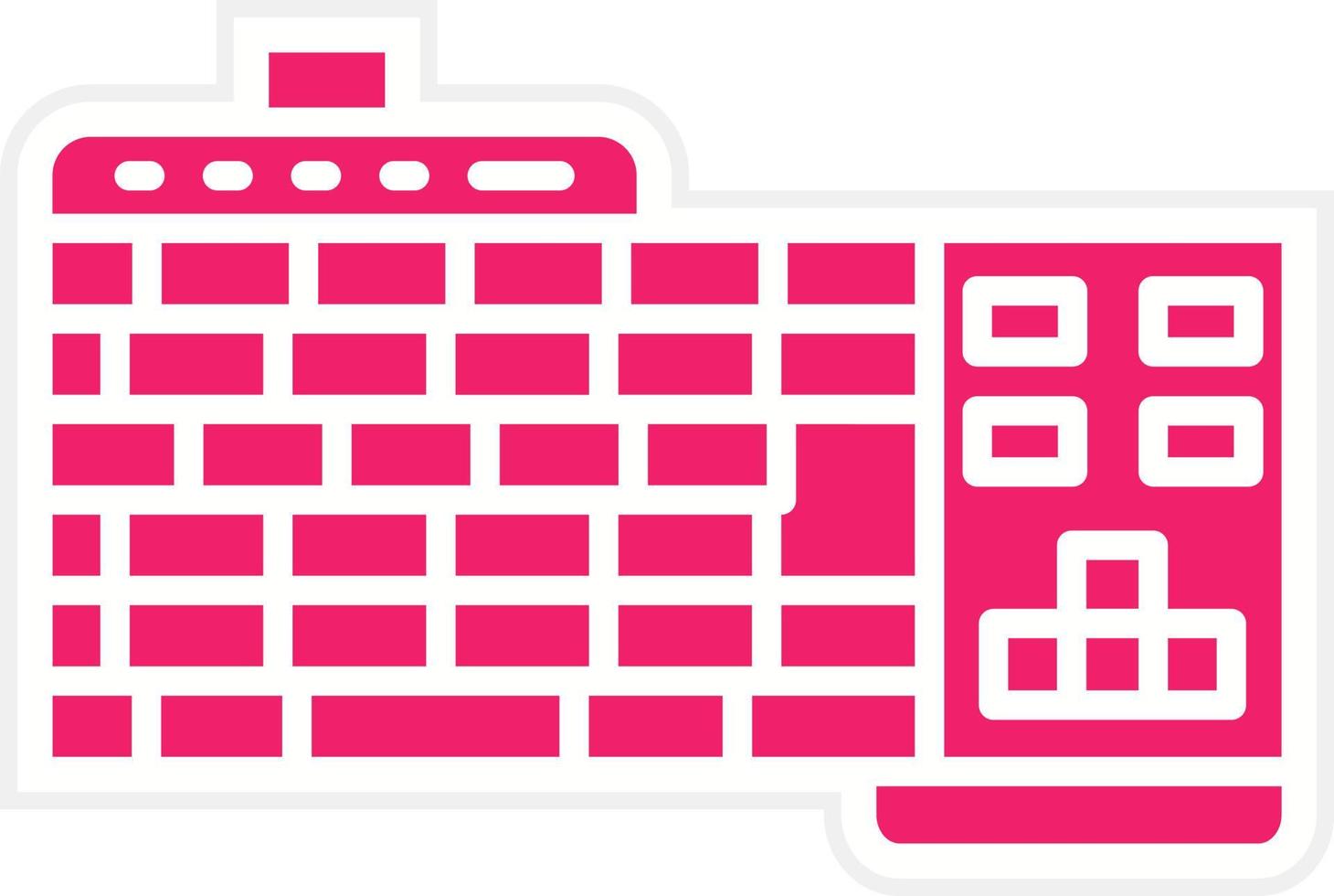 Gaming Keyboard Vector Icon Style
