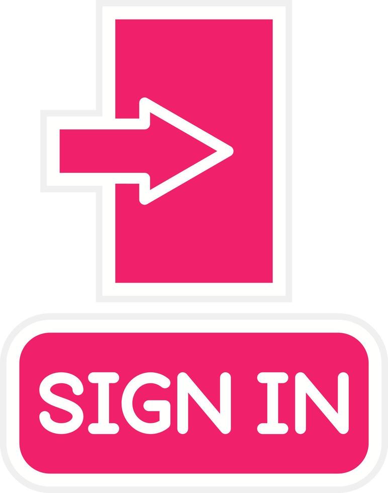 Sign In Vector Icon Style