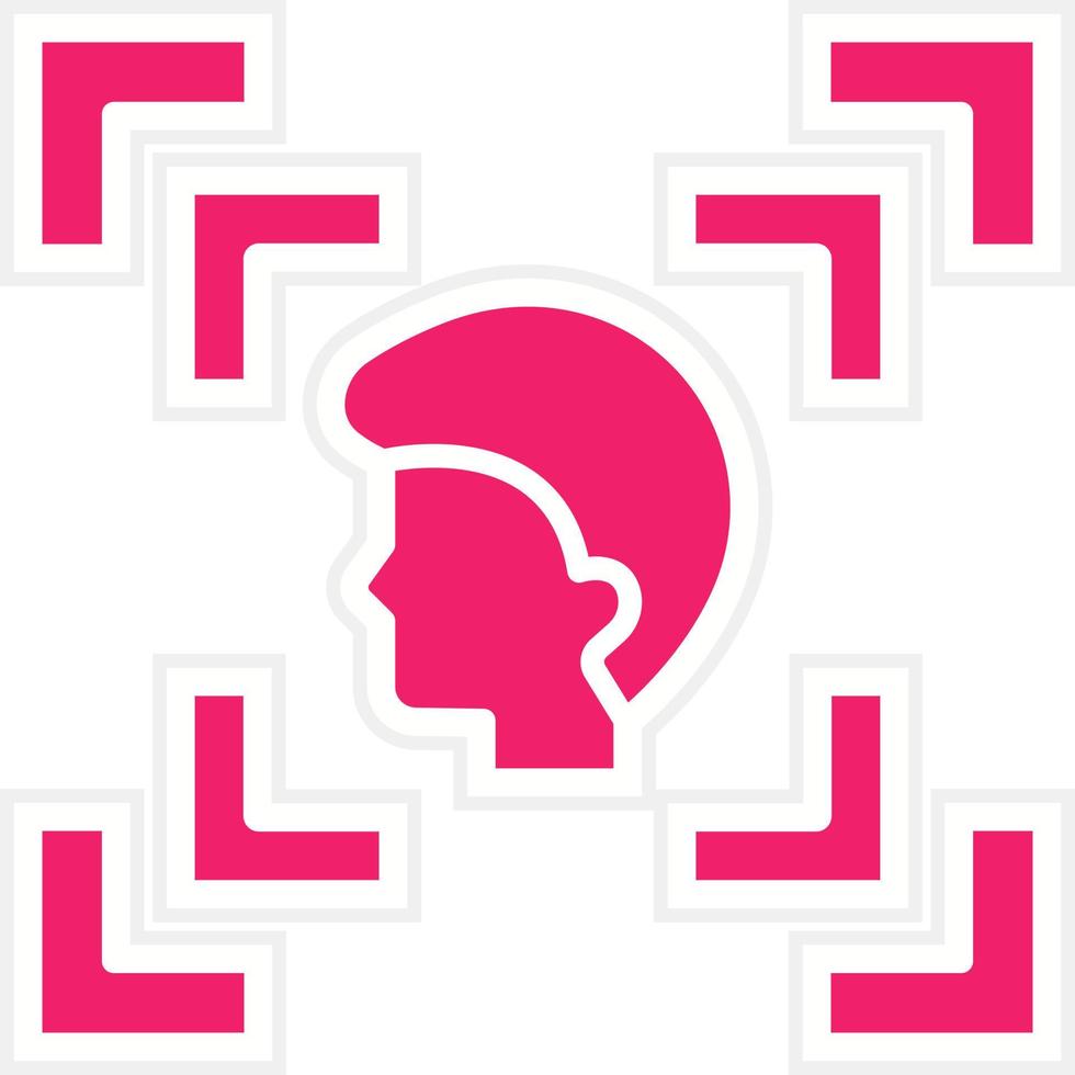 Face Scanner Vector Icon Style