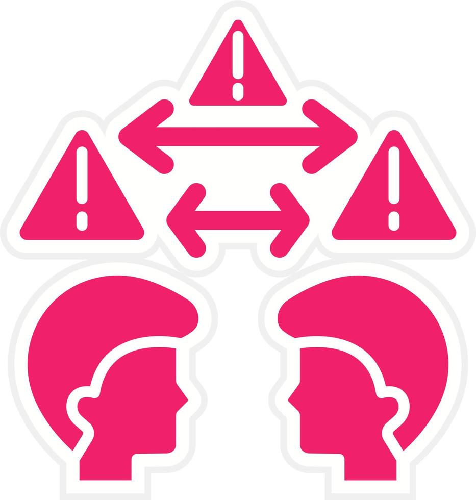Face to Face Contact Vector Icon Style