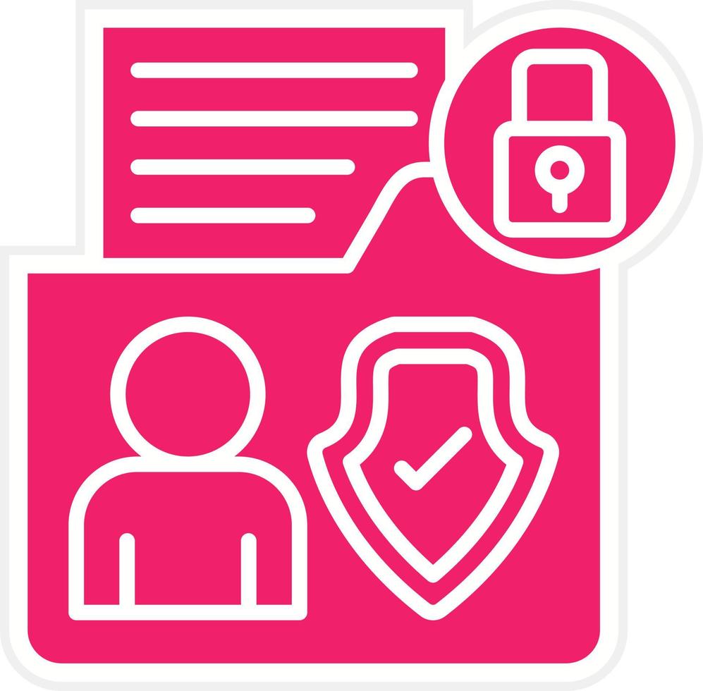 Sensitive Personal Data Vector Icon Style