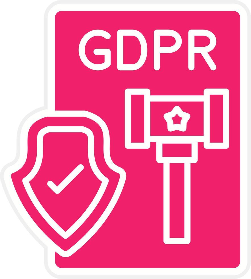 Gdpr Lawsuit Vector Icon Style