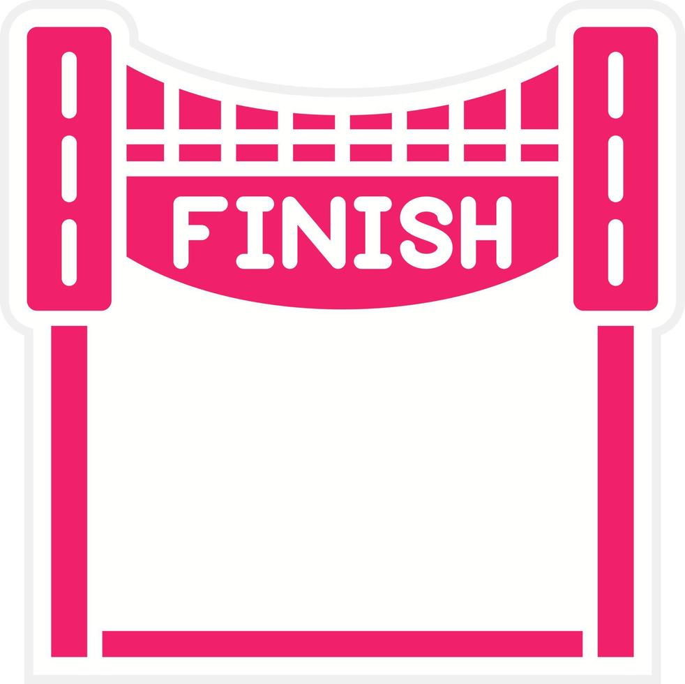 Finish Line Vector Icon Style