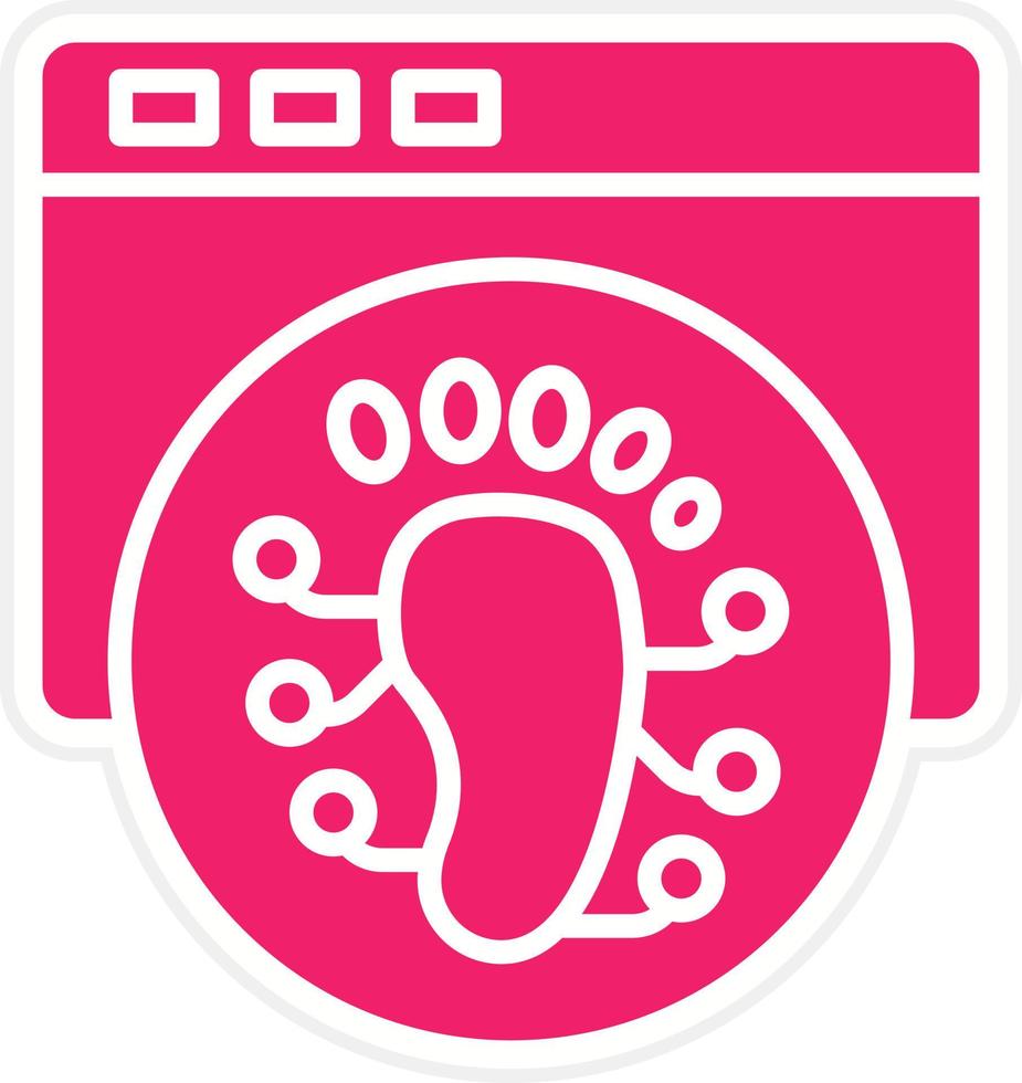 Digital Footprint Vector Icon Style