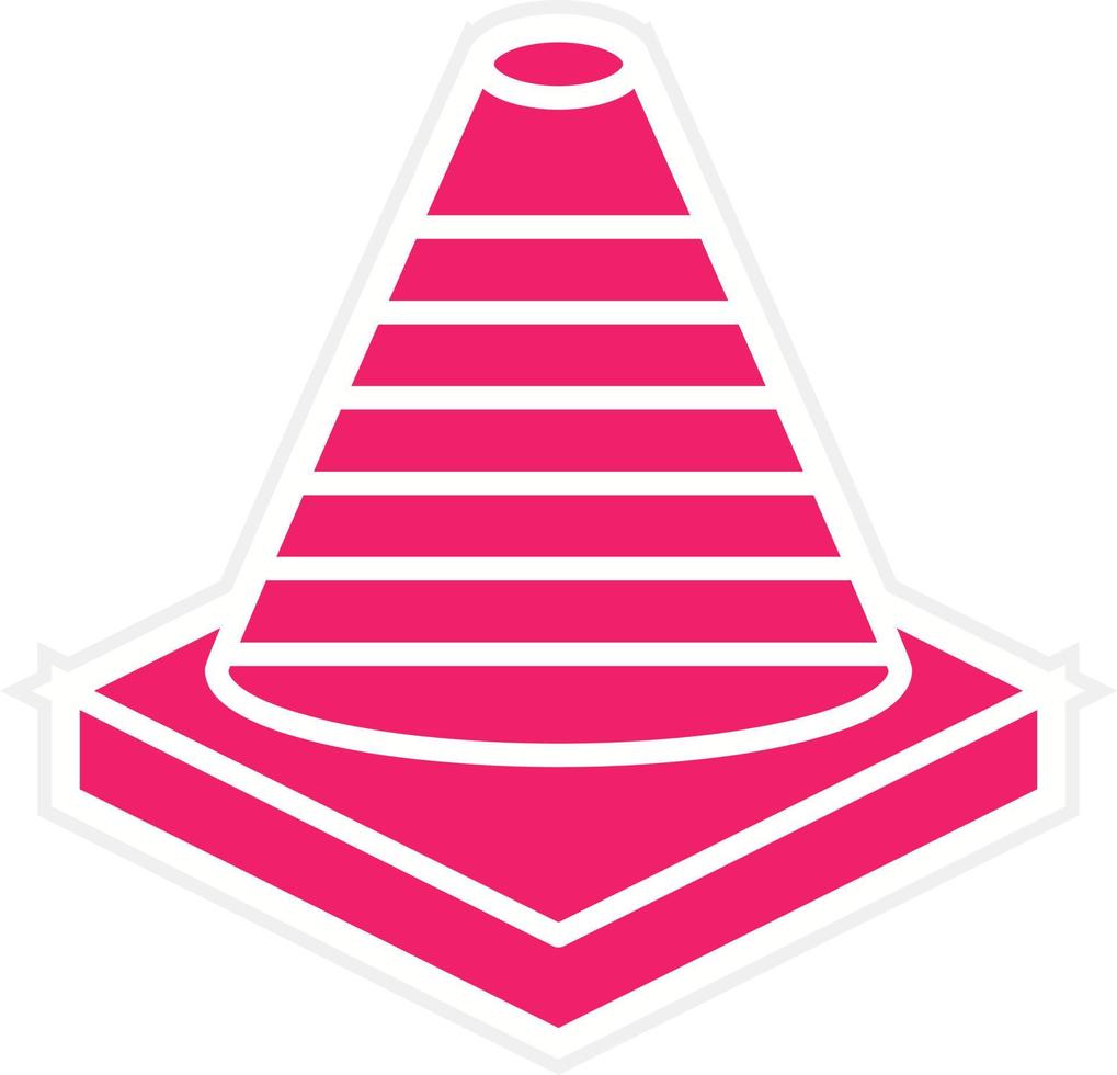 Traffic Cone Vector Icon Style