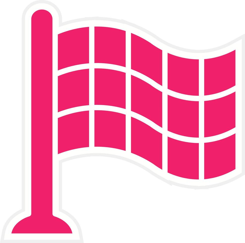 Checkered Flags Vector Icon Style