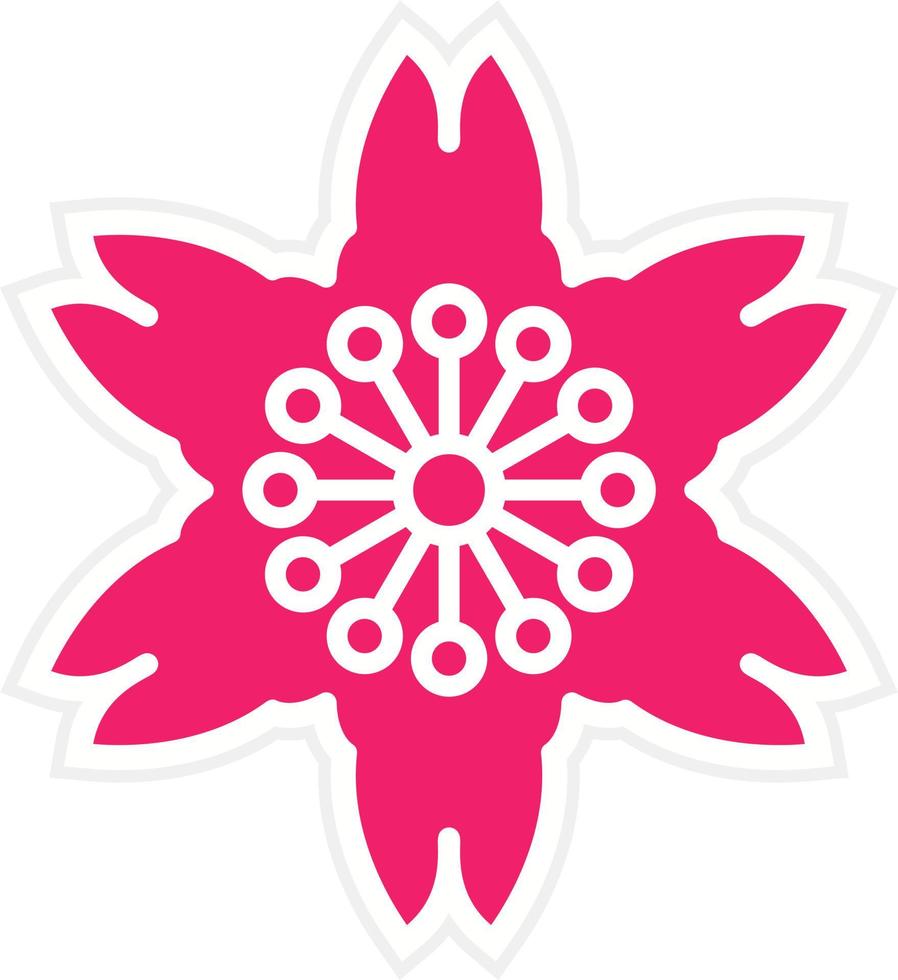 Cherry Blossom Vector Icon Style