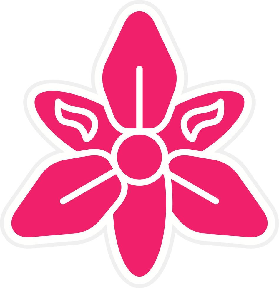 Gladiolus Vector Icon Style