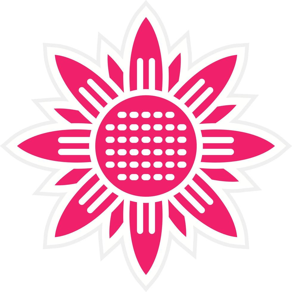 Sunflower Vector Icon Style