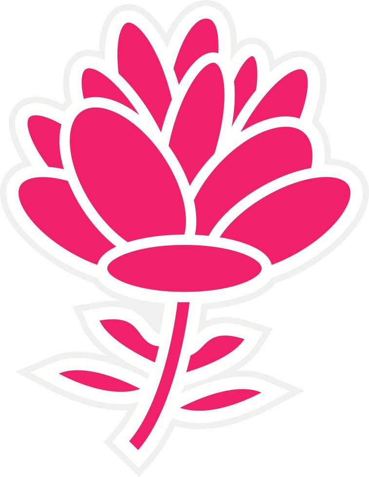 Peony Vector Icon Style