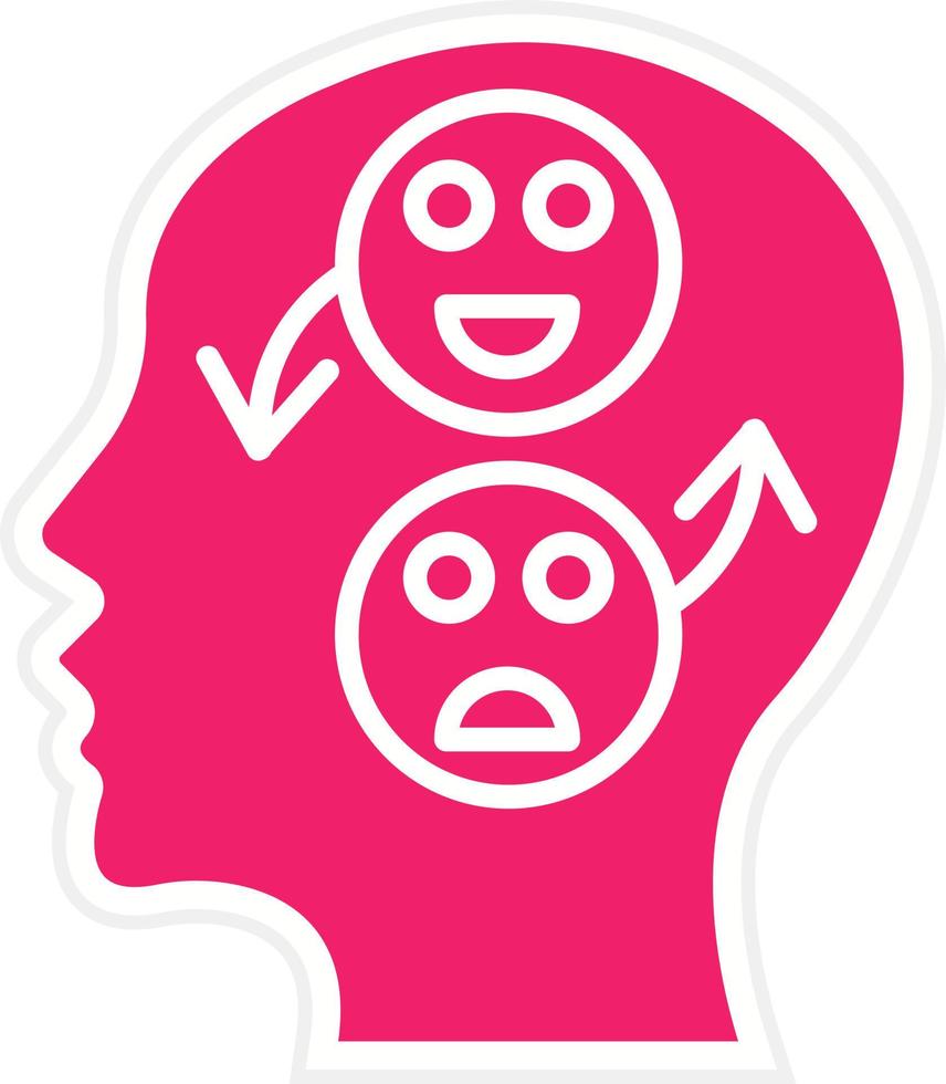 Bipolar Emotion Vector Icon Style